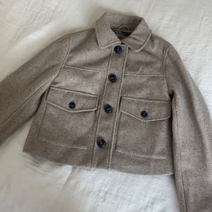 Zara Cropped Wool Chore Jacket